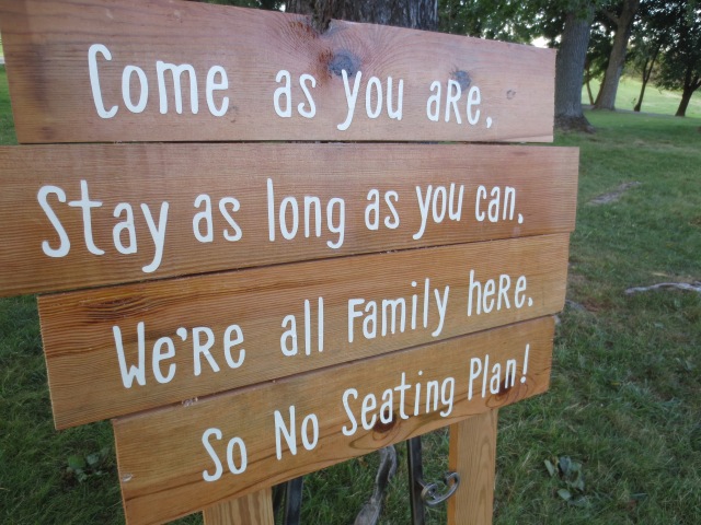 Rustic sign, come as you are, wedding, ceremony