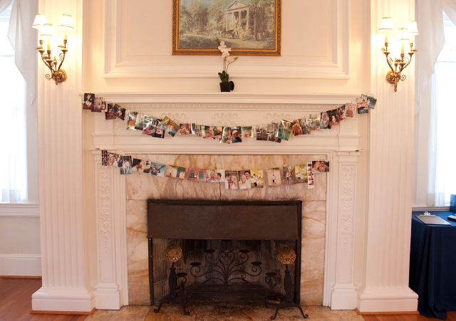 Pictures on mantle at Whitehall Manor